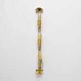 Pair of Modern Italian Brass and Murano Glass Textured Light Green Wall Sconce