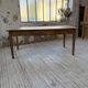 Cherry farmhouse table with spindle legs, 1950s