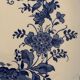 9 assiettes creuses en faïence bleue et blanche de Gien, 1960