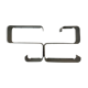 Pair of brushed aluminum shelves, 1970s