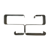 Pair of brushed aluminum shelves, 1970s
