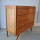 Chest of drawers vintage feet compass 1970