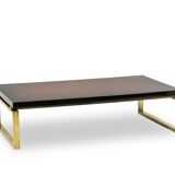 Maison Charles. Bronze coffee table with lacquered top. 1970s.