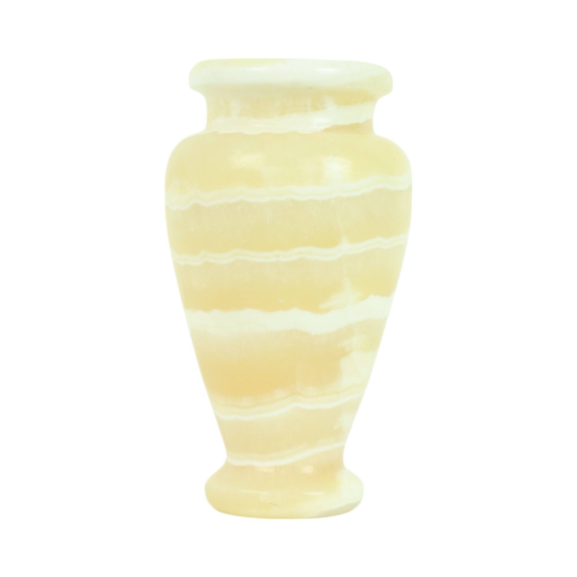 Small Vintage Vase Egyptian Marble Sinai Pearl 1980s