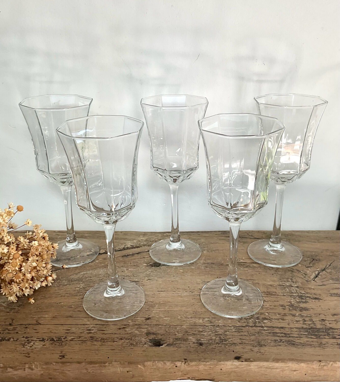 5 stemmed glasses "Octime" LUMINARC France