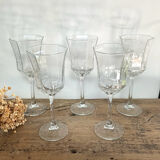 5 stemmed glasses "Octime" LUMINARC France