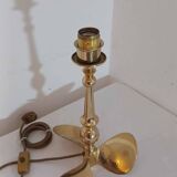 Lot de 2 lampes Hollywood Regency, années 1960/70, en laiton