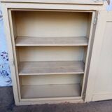 Antique workshop storage cabinet with one door