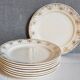 Eight Villeroy & Boch dessert plates with gold decor