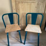 Set of 2 Tolix children's chairs