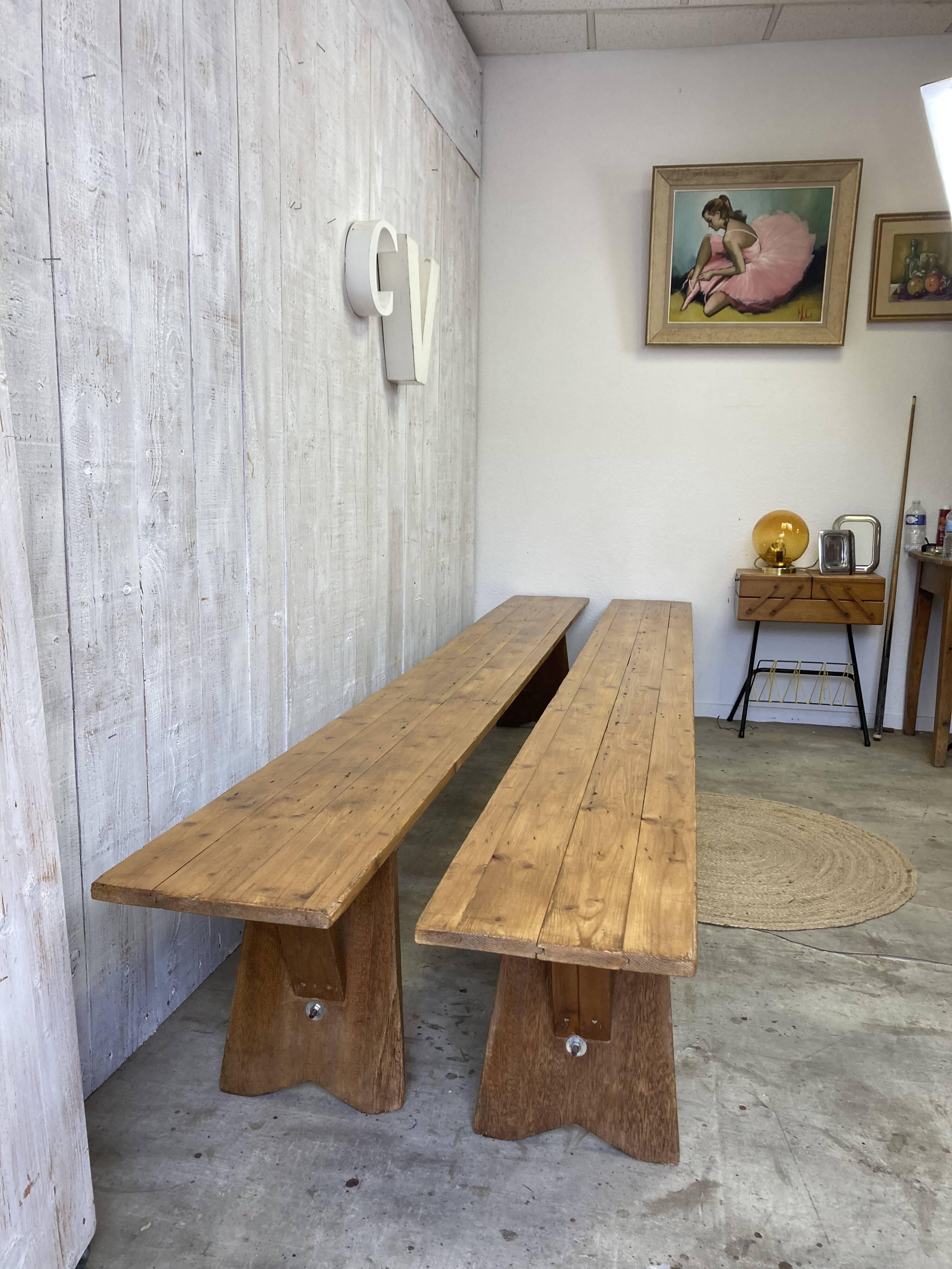 Pair of 3m farm benches