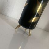 Vintage cigarette holder 1960 tripod black gold box - 16 x 7 cm