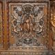 French walnut buffet sideboard, decorated, circa 1850.