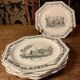 Set of six dessert plates