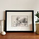 Ink drawing, The leeward coast, Jeannine Hervé