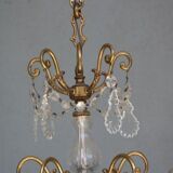 Gilded tassels time 1900 bronze chandelier