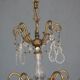 Gilded tassels time 1900 bronze chandelier