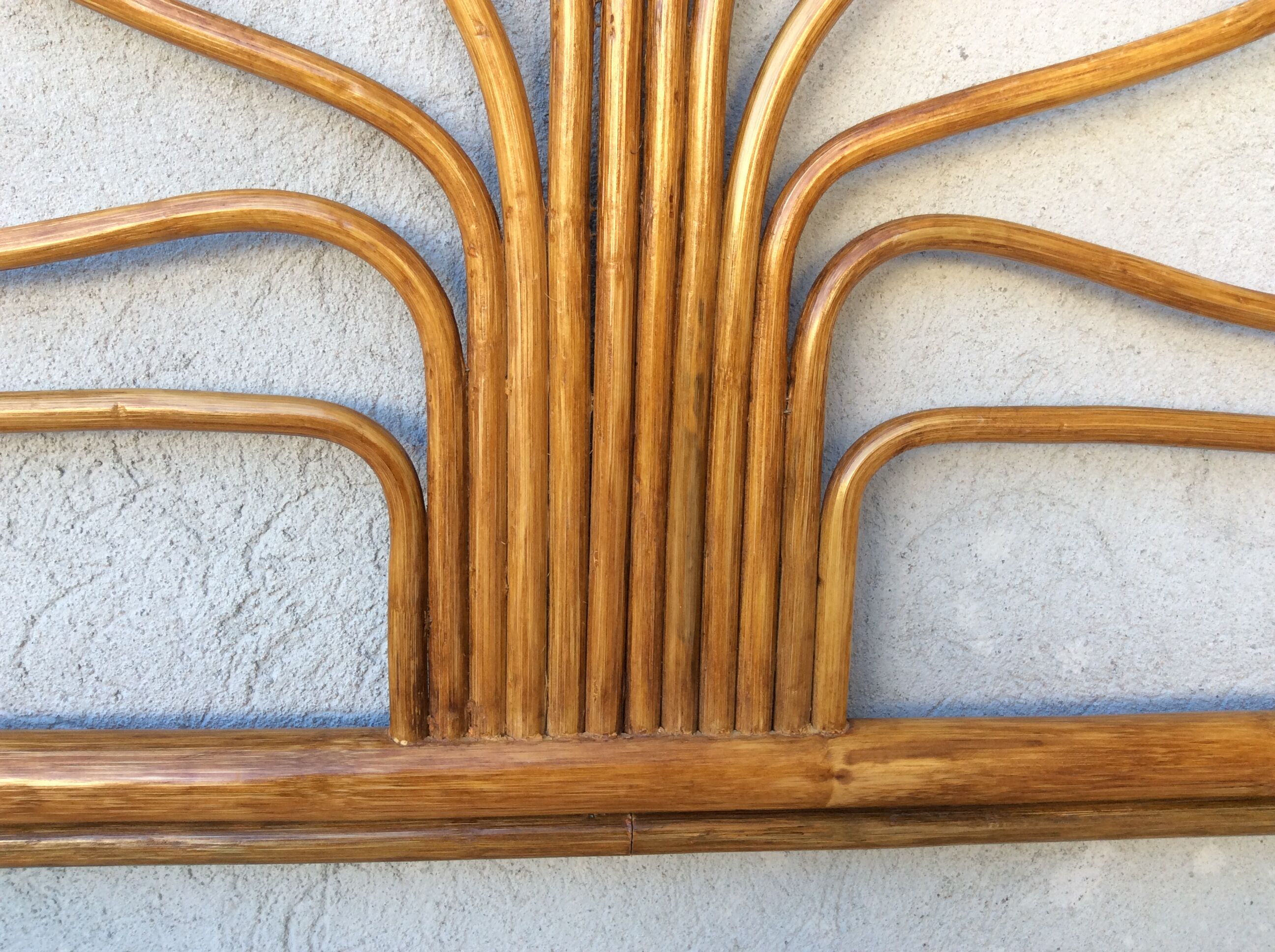 Vintage rattan bamboo headboard