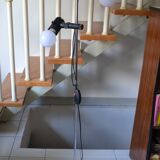 Floor lamp 2 adjustable spots 70s Hustadt-Leuchten