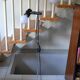 Floor lamp 2 adjustable spots 70s Hustadt-Leuchten