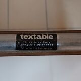 Folding tray with vintage wheels Textable in white formica