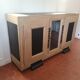 Enfilade 3 doors sandblasted oak and blackened oak year 40
