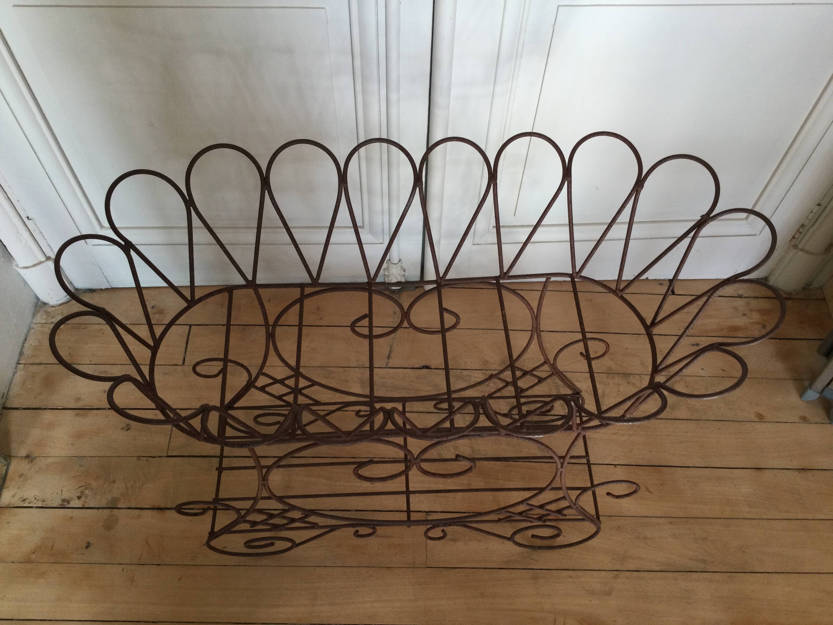 Antique iron plant stand