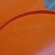 Vintage Side Table and Stool by Henry Massonnet, Orange, 1970s