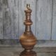 Large wooden lamp, vintage wooden lamp base, table lamp, living room lamp.