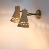 Italian wall lamp double flexible 1950