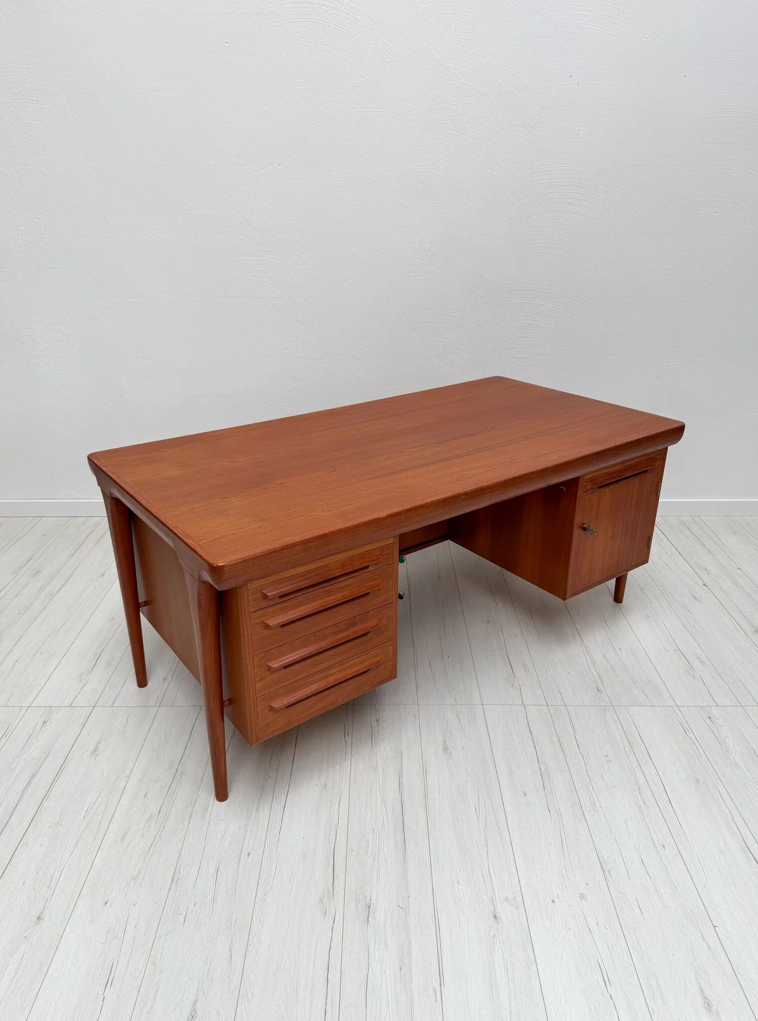 1960s Danish design teak executive writing desk by Ib Kofod-Larsen