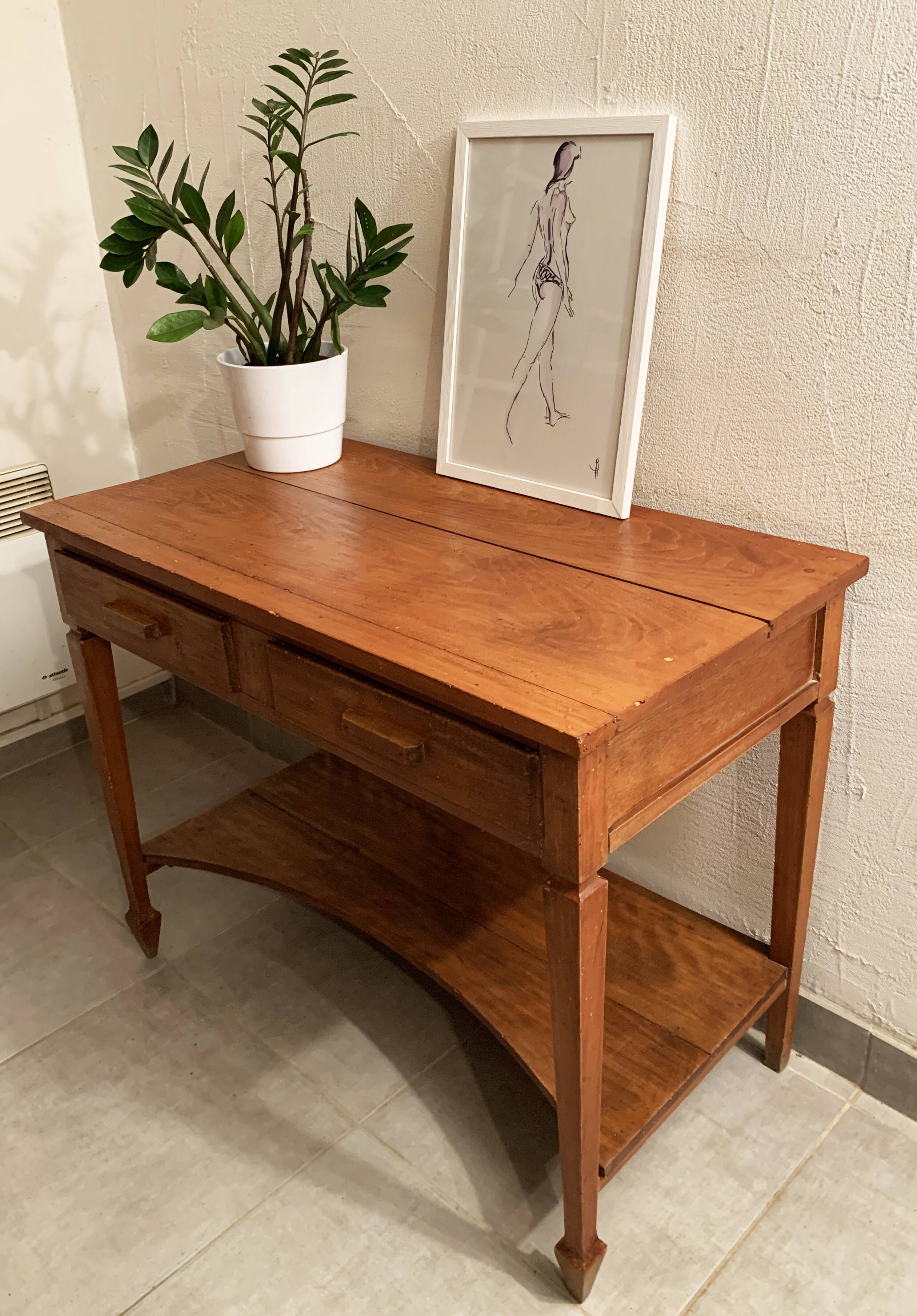 Wooden console 50s-60s