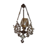 Old bronze chandelier