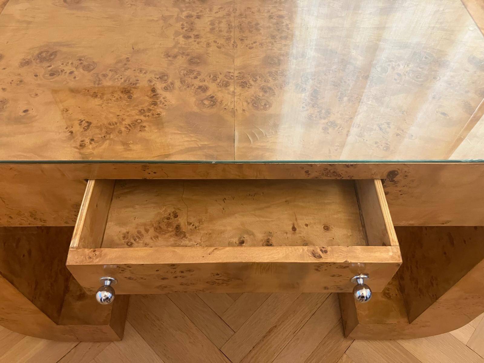 Art Deco Elm Burl Desk