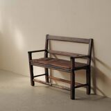 Solid wood cantou bench, Popular Art, 19th century