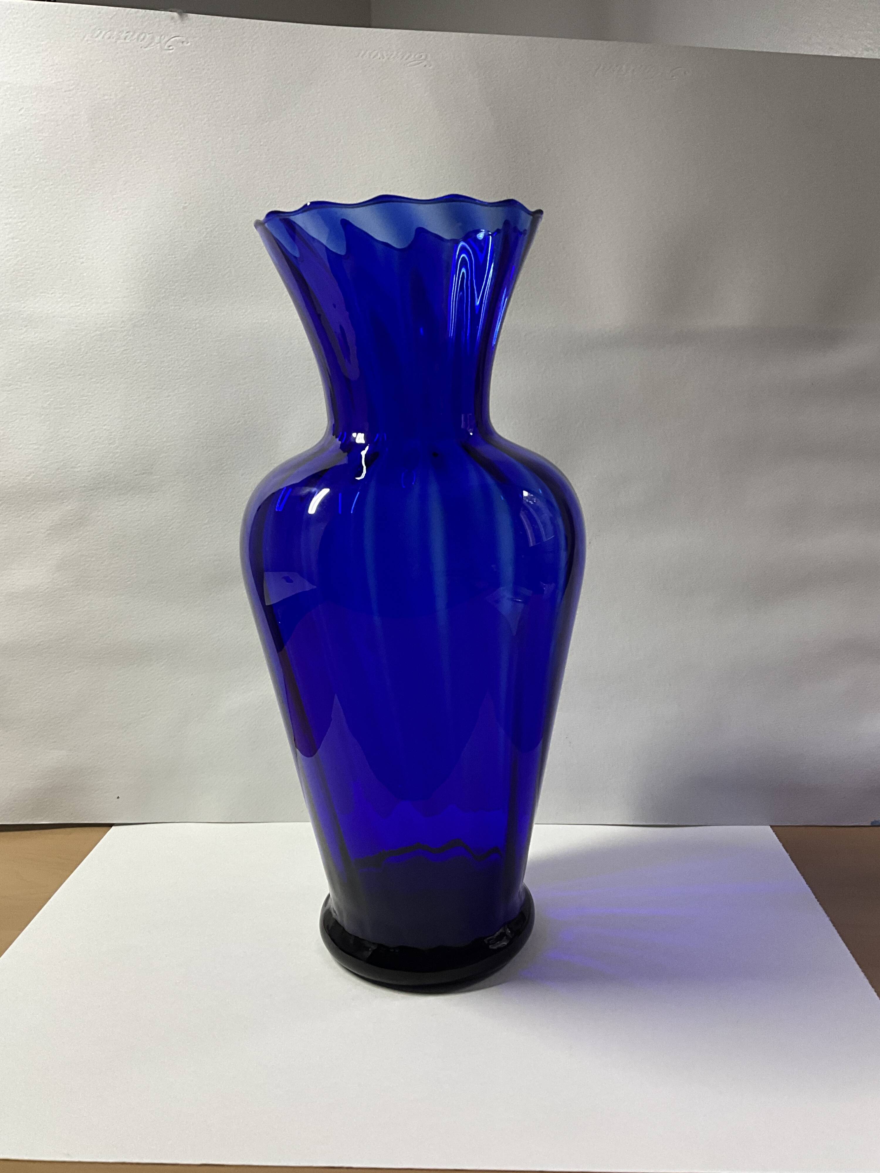 Ancient cobalt blue vase