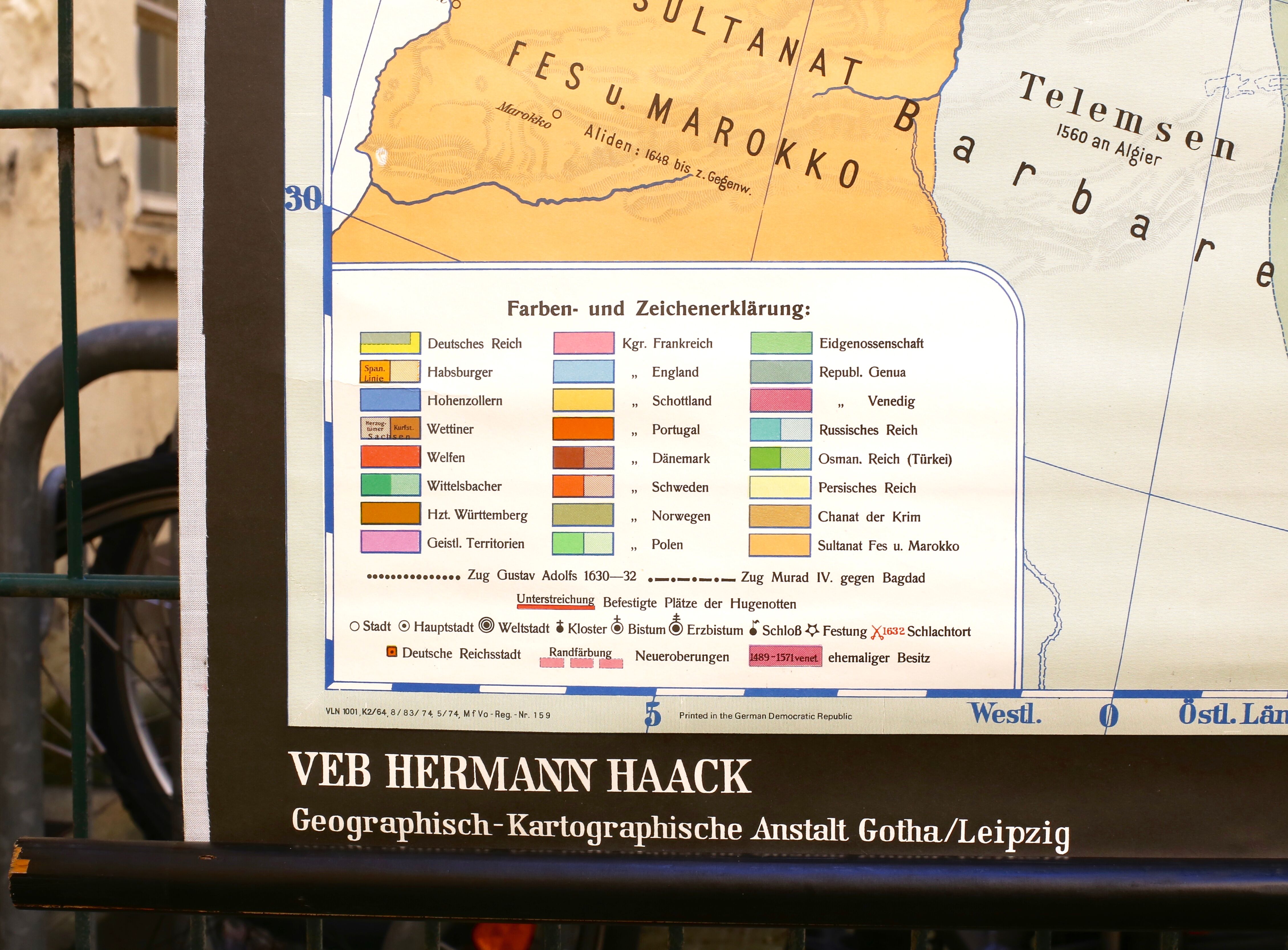 Great map of German geography - Europe 17th century