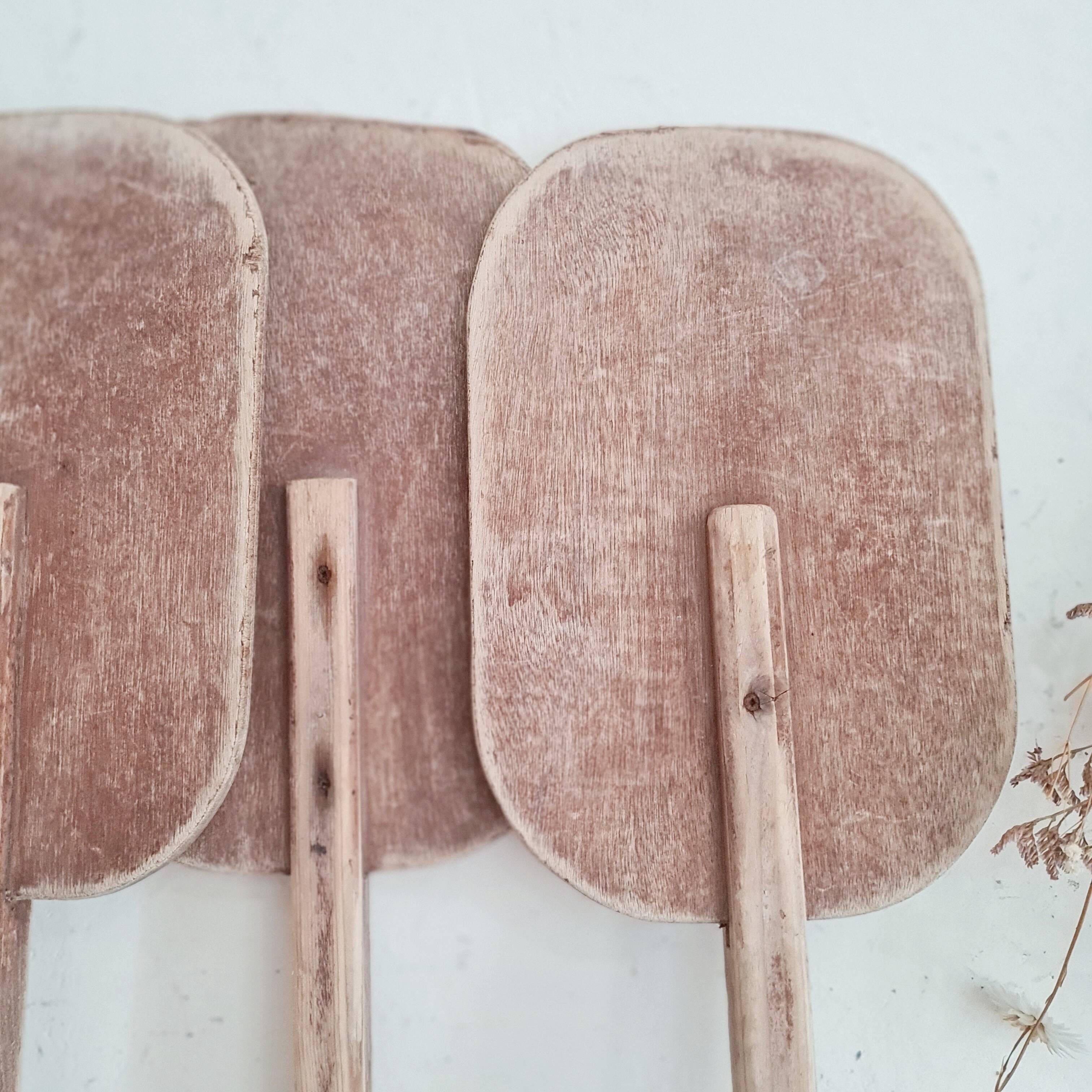 Lot De 4 Raquettes à Pagaie En Bois Vintage - Pour Plage, Pickleball, Occasion, Fabrication Taïwan