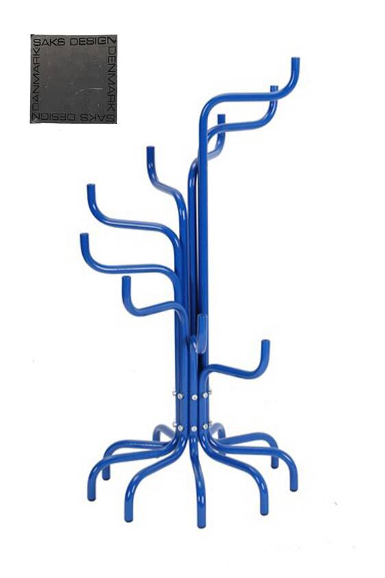 Grand candélabre David Klein-Saks / bleu / design postmoderne danois / années 1980