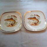 Set of 12 Longchamp plates and fish dish