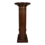 Antique walnut column stand