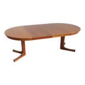 Vintage Danish round extendable dining table 1960s