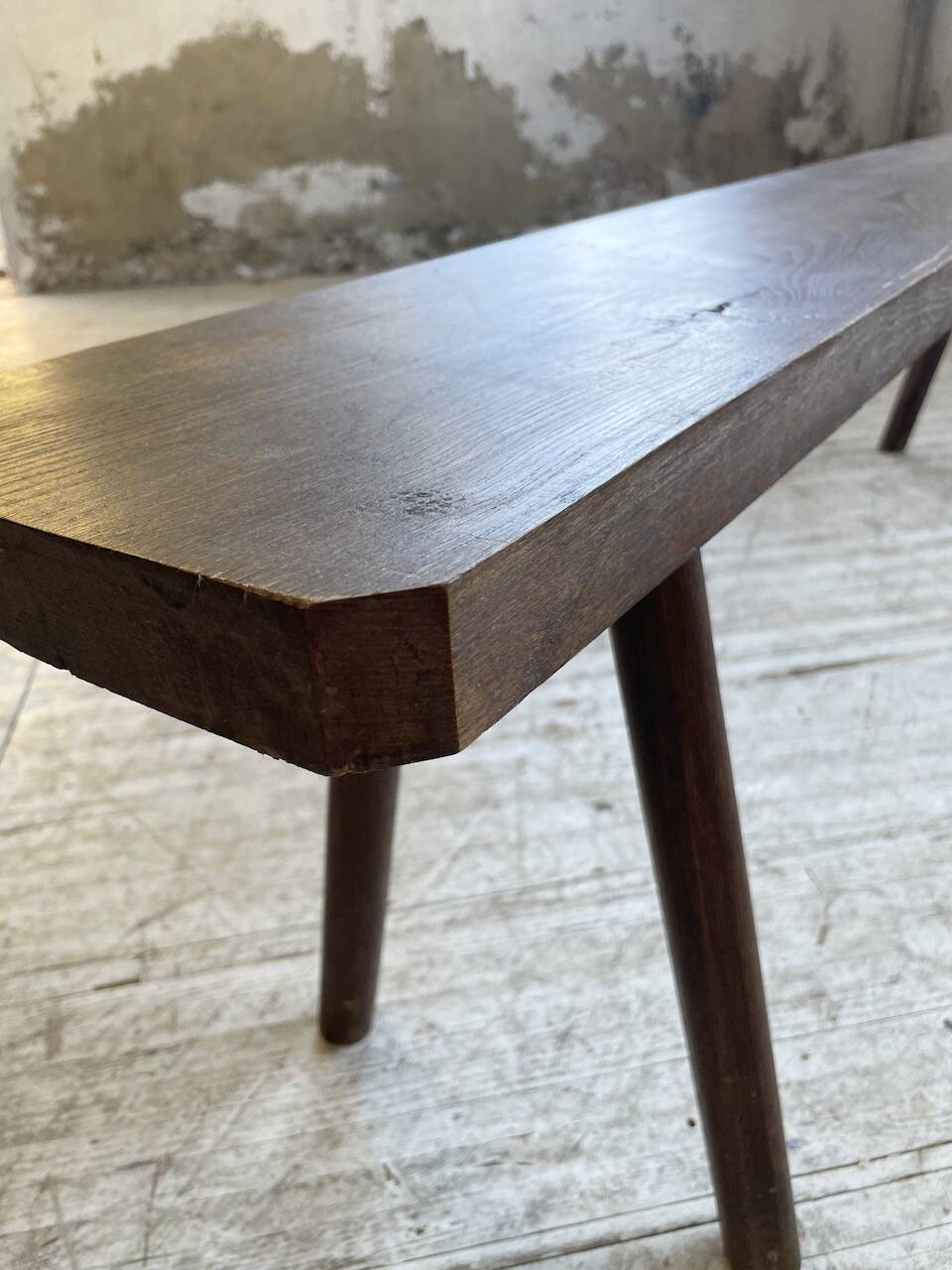 Solid oak farm bench 3m