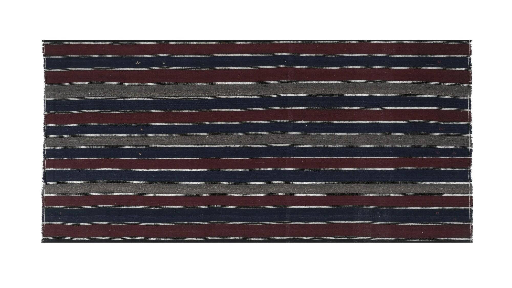 Vintage Turkish kilim, handwoven, 172x358 cm.