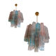 Lustre Murano Contemporain Spoutnik en verre multicolores, style Mazzega, lot de 2 ou une paire de chan