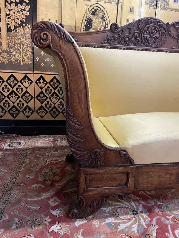 Sofa - Restoration period bench in mahogany