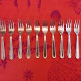 Box of 12 small dessert forks, Devouge Dupont silverware.