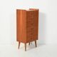 Small Scandinavian teak chest of drawers from the 1950s