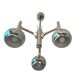 Fonderal Space Age Chandelier – Mid-Century Modern Chrome, Stamped “Fondera