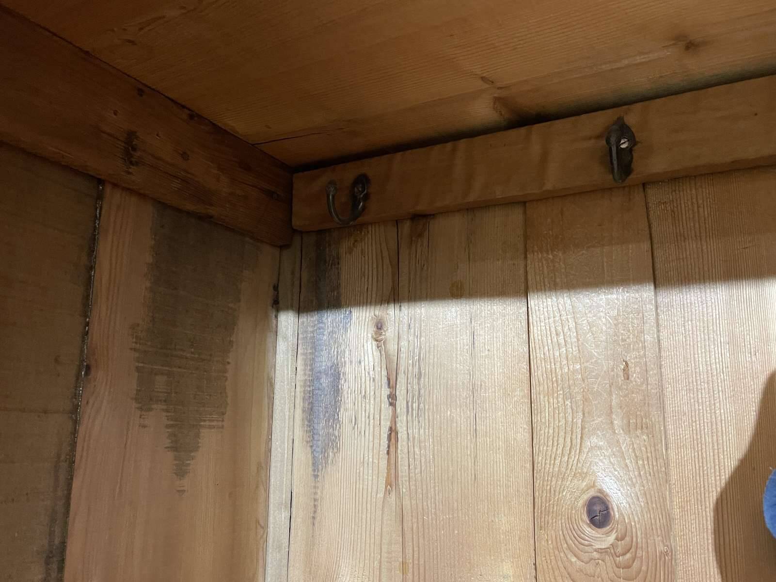 English wardrobe in walnut from the early 20th century.